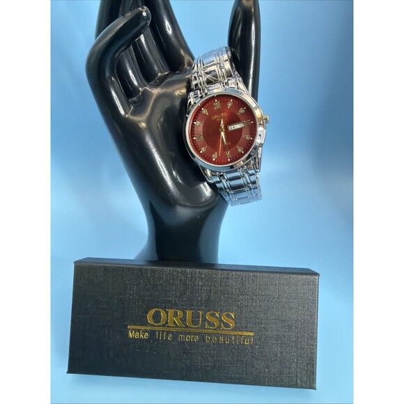 ORUSS Quartz Men's Watch Day/Date New In Box - Picture 2 of 6